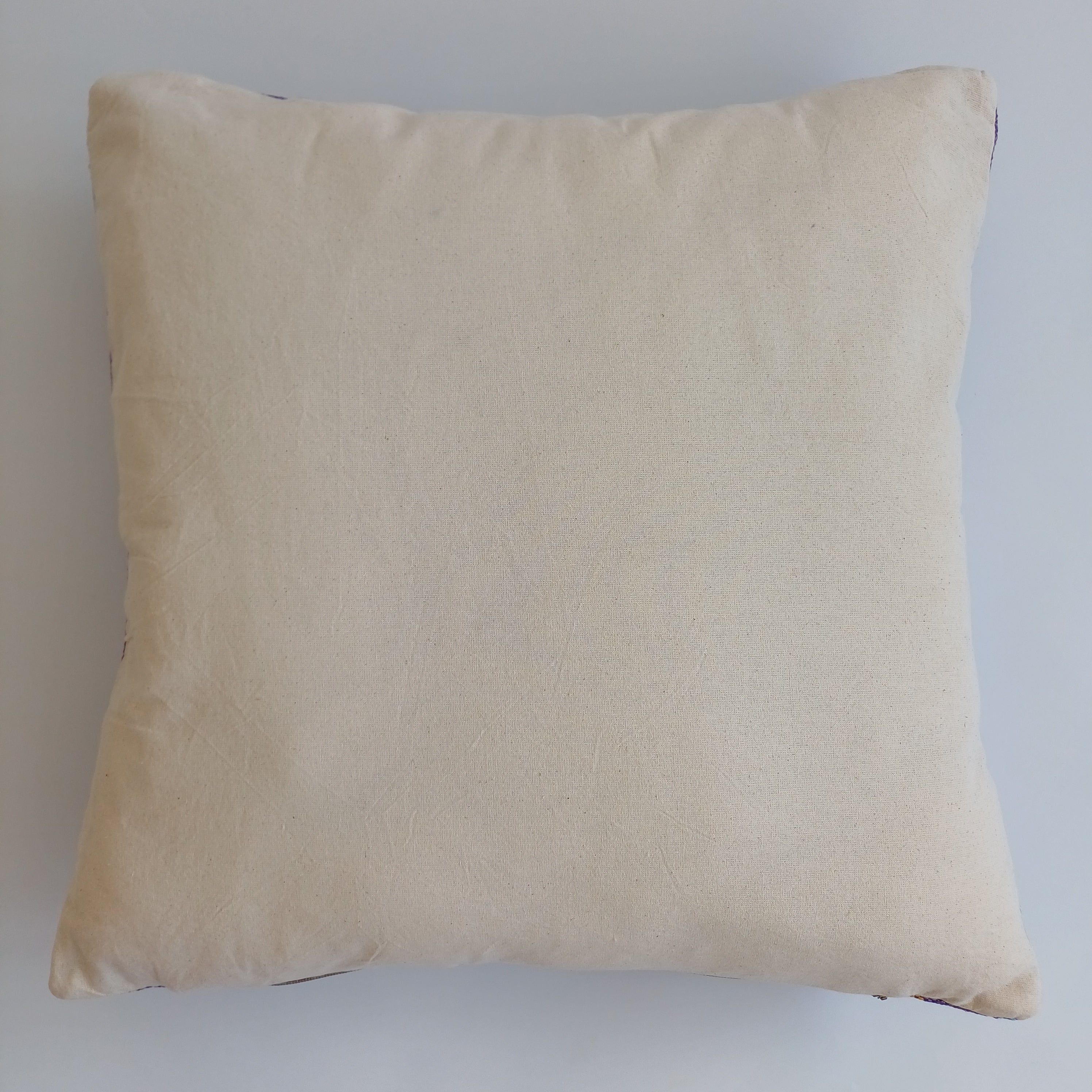Moroccan Handmade Purple Cactus Silk Cushion Cover 20''x20'' / 50x50 CM