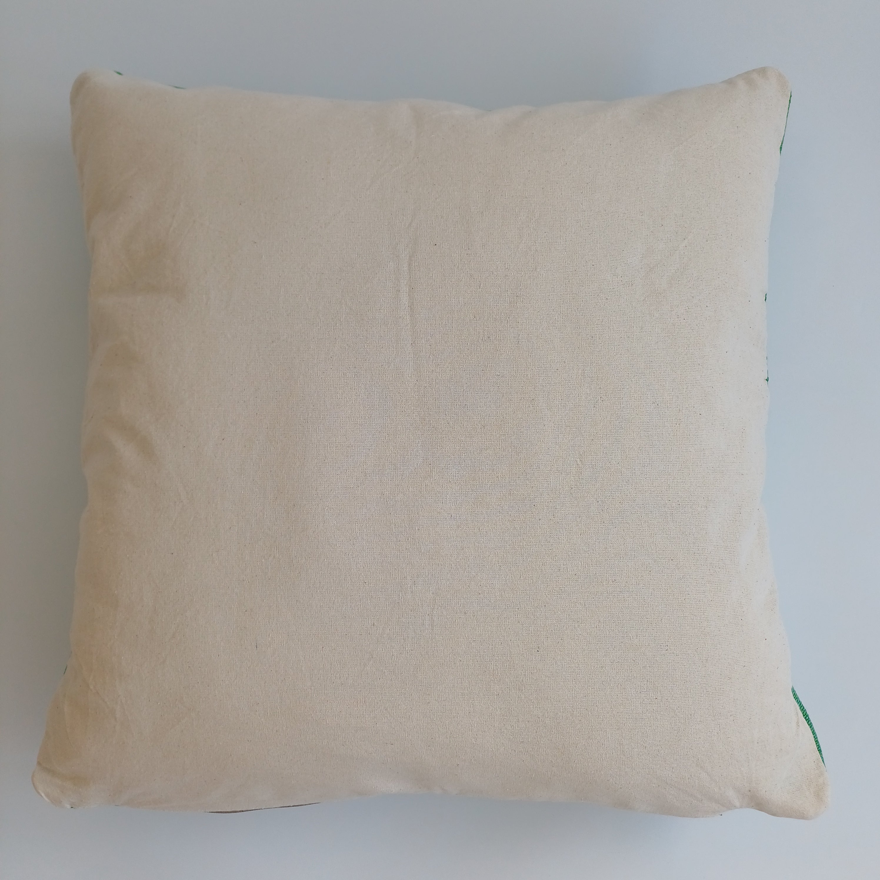 Moroccan Handmade Green Cactus Silk Cushion Cover 20''x20'' / 50x50 CM