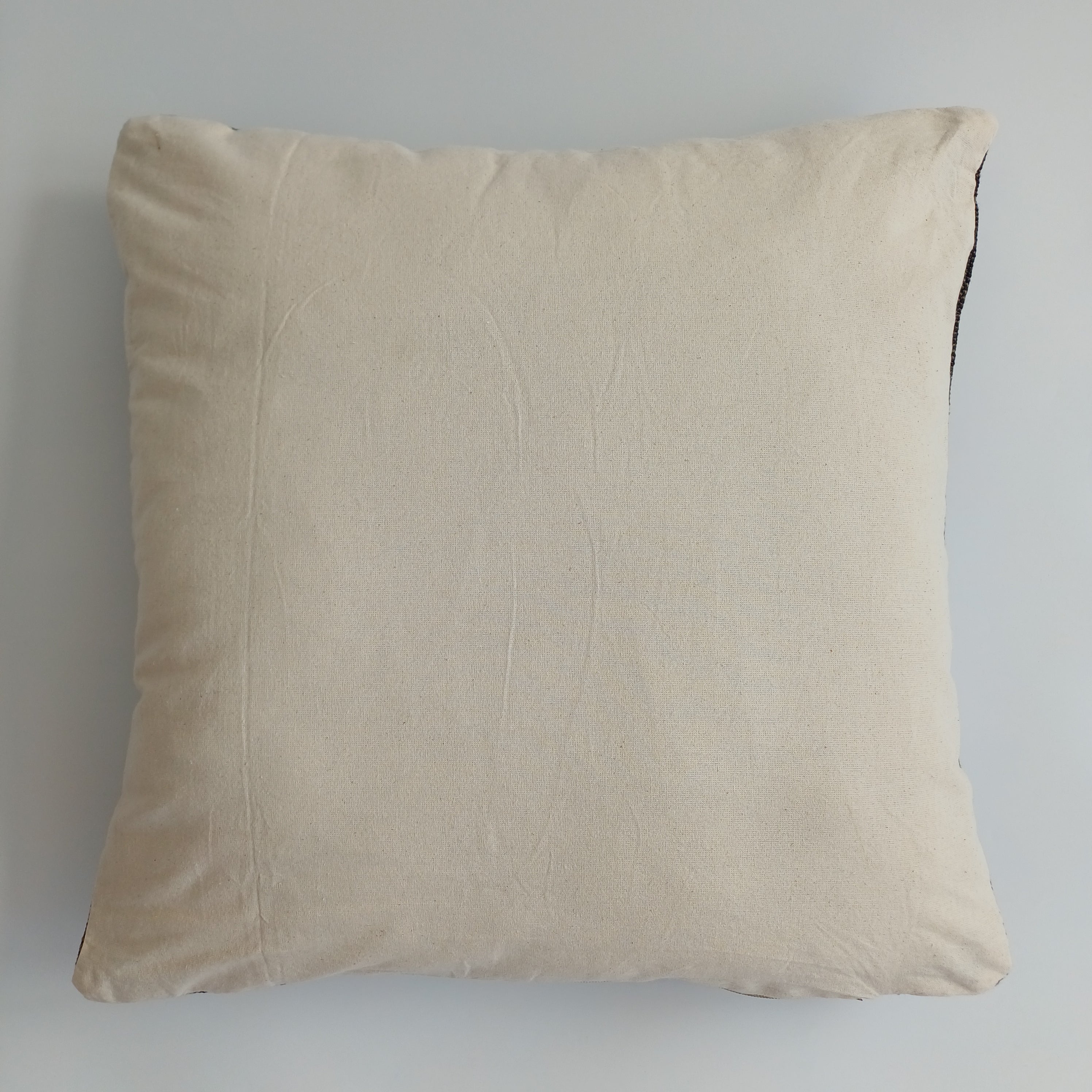 Moroccan Handmade Charcoal Brown Cactus Silk Cushion Cover 20''x20'' / 50x50 CM