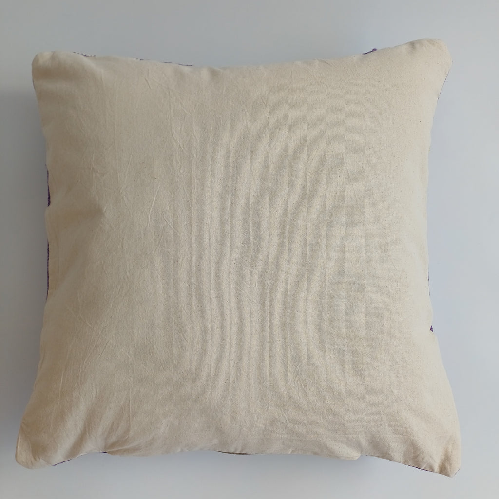 Moroccan Handmade Purple Cactus Silk Cushion Cover 20''x20'' / 50x50 CM