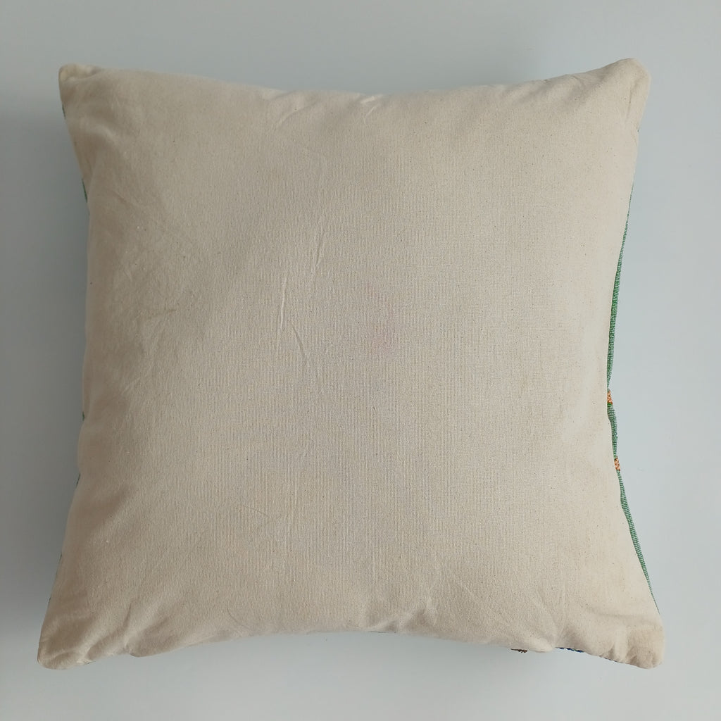 Moroccan Handmade Sage Green Cactus Silk Cushion Cover 20''x20'' / 50x50 CM