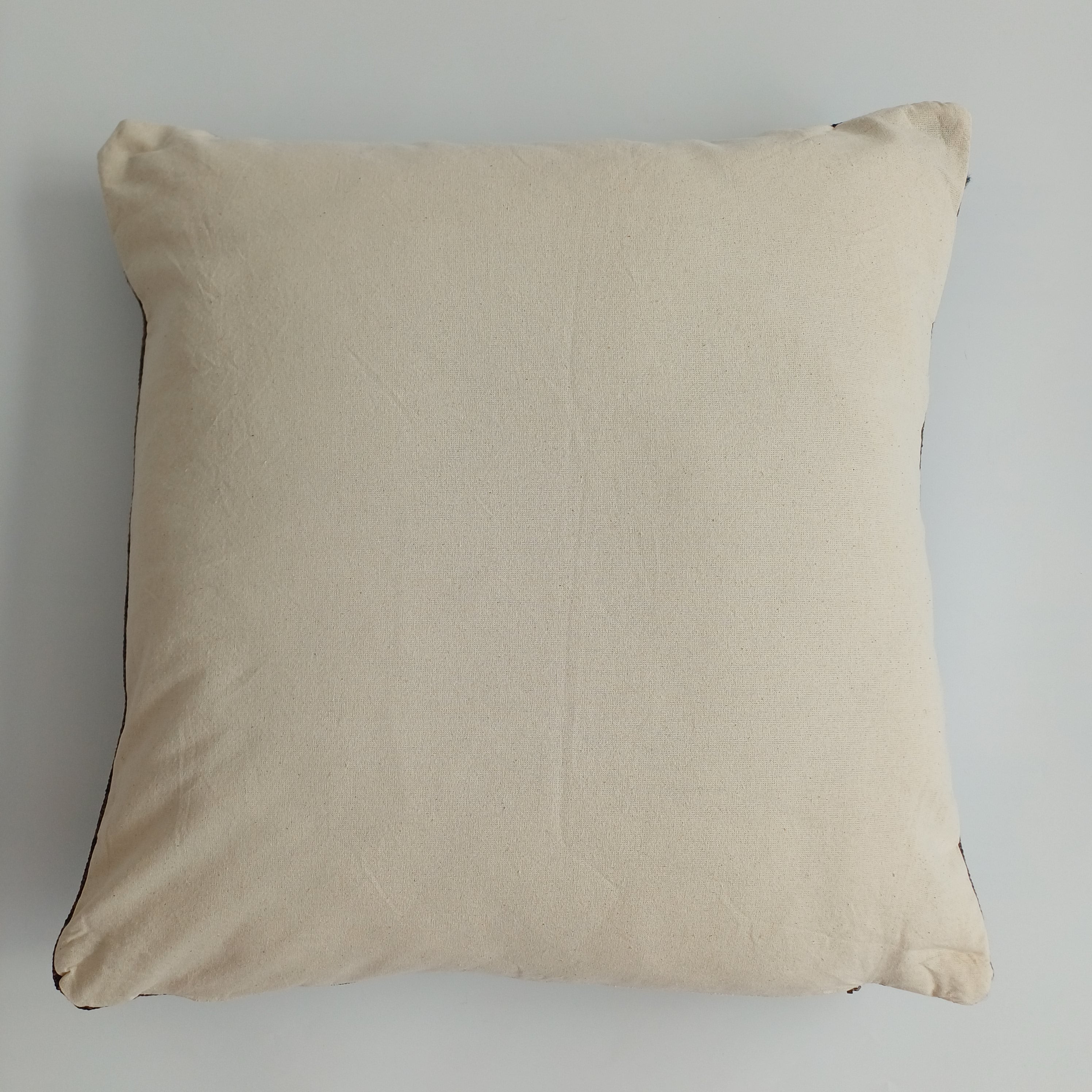 Moroccan Handmade Charcoal Brown Cactus Silk Cushion Cover 20''x20'' / 50x50 CM