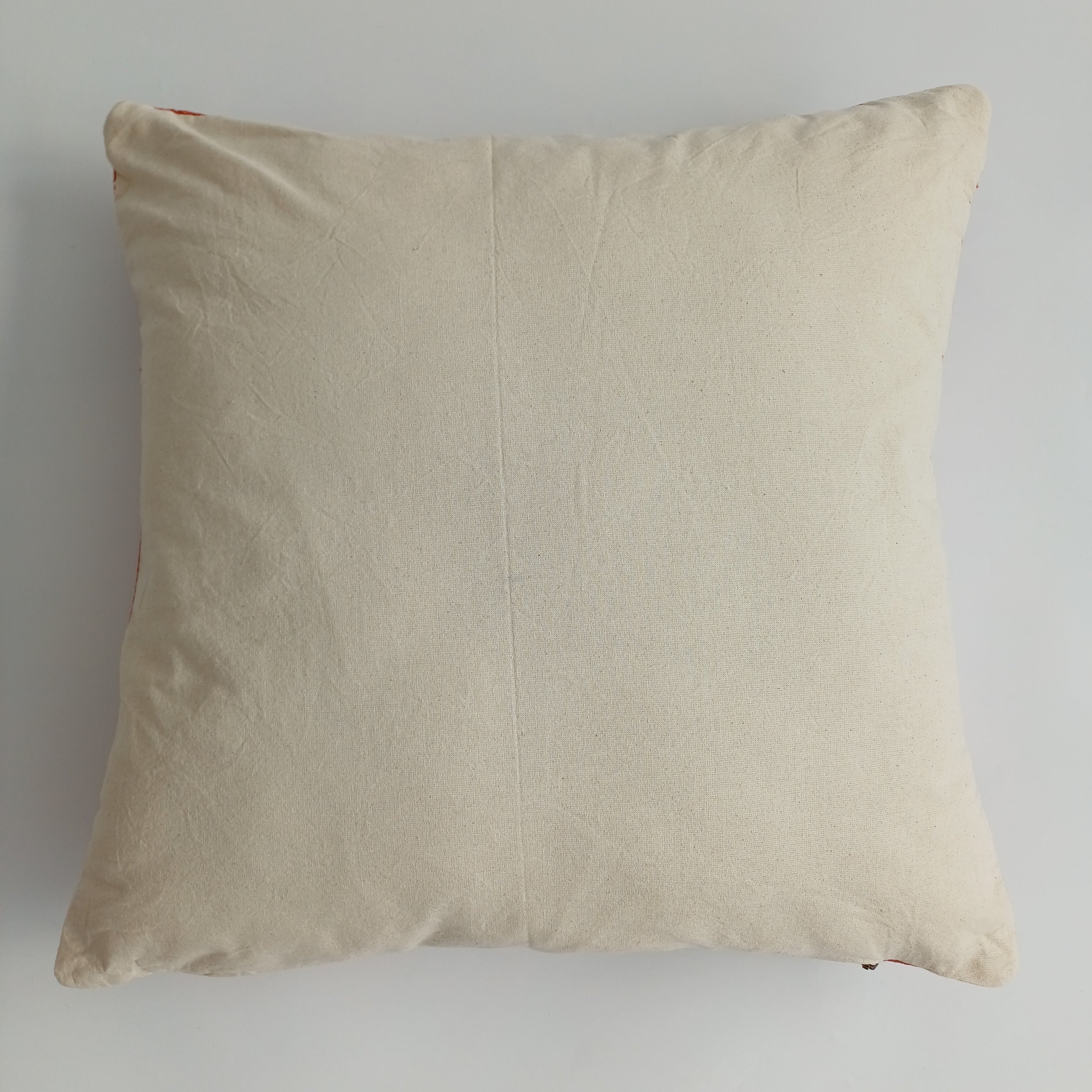 Moroccan Handmade Orange Red Cactus Silk Cushion Cover 20''x20'' / 50x50 CM
