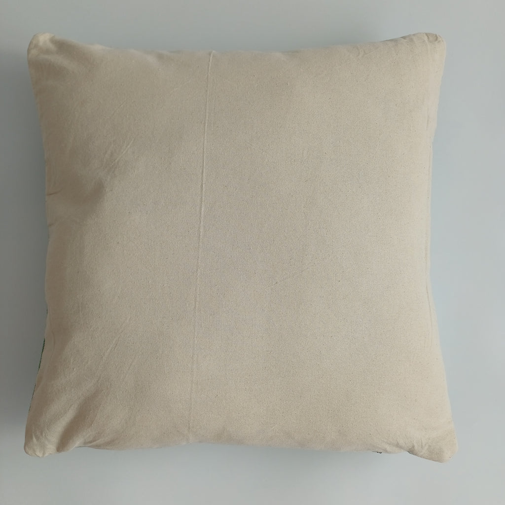 Moroccan Handmade Sage Green Cactus Silk Cushion Cover 20''x20'' / 50x50 CM