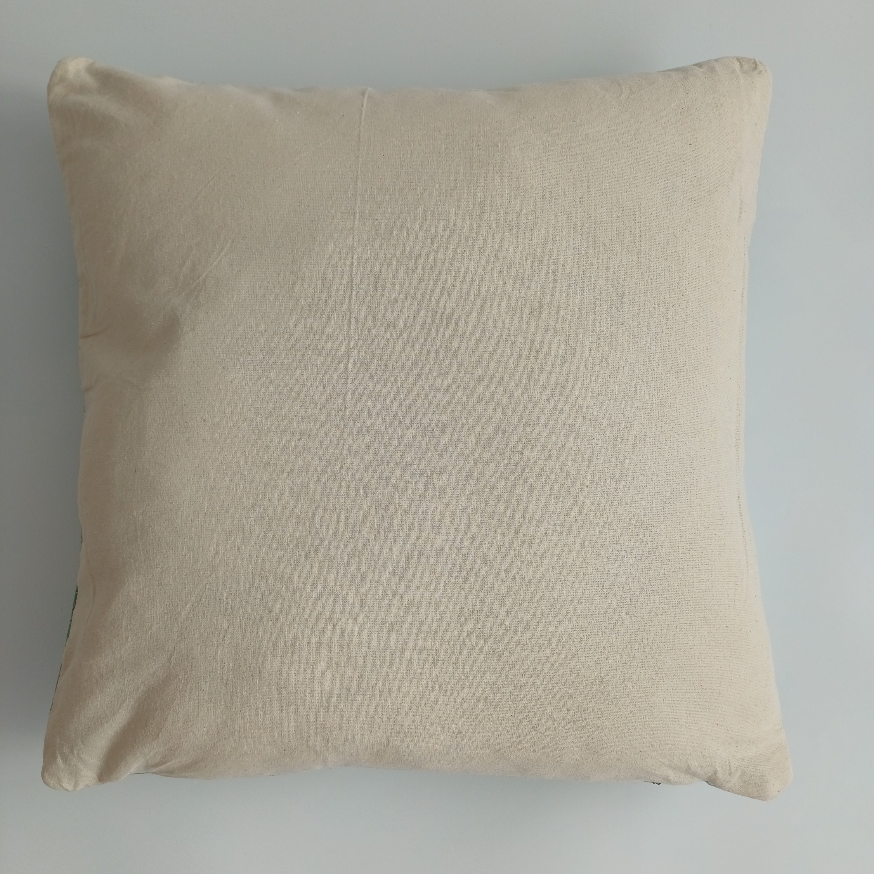 Moroccan Handmade Sage Green Cactus Silk Cushion Cover 20''x20'' / 50x50 CM