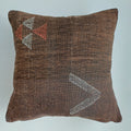 Moroccan Handmade Charcoal Brown Cactus Silk Cushion Cover 20''x20'' / 50x50 CM
