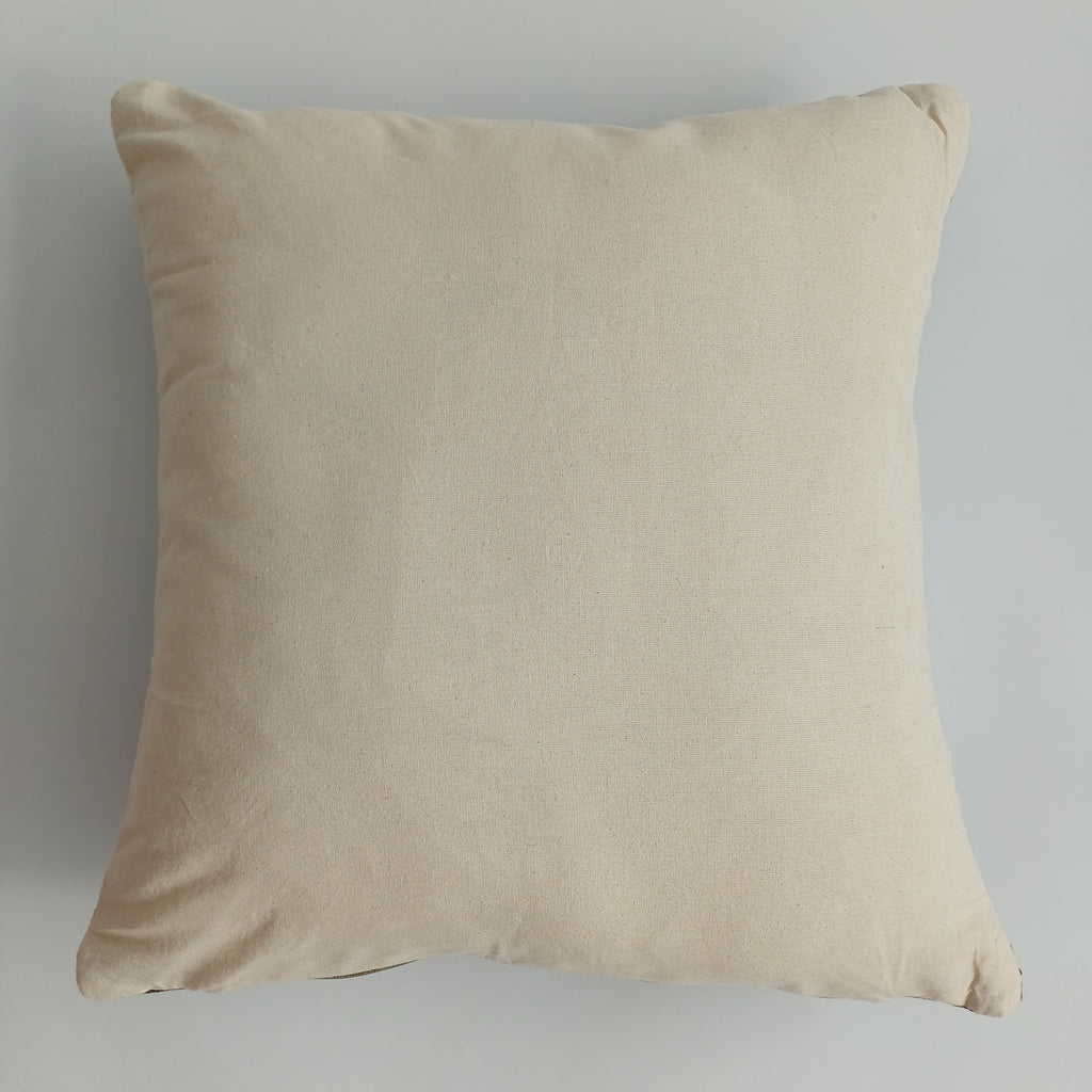Moroccan Handmade Charcoal Brown Cactus Silk Cushion Cover 20''x20'' / 50x50 CM
