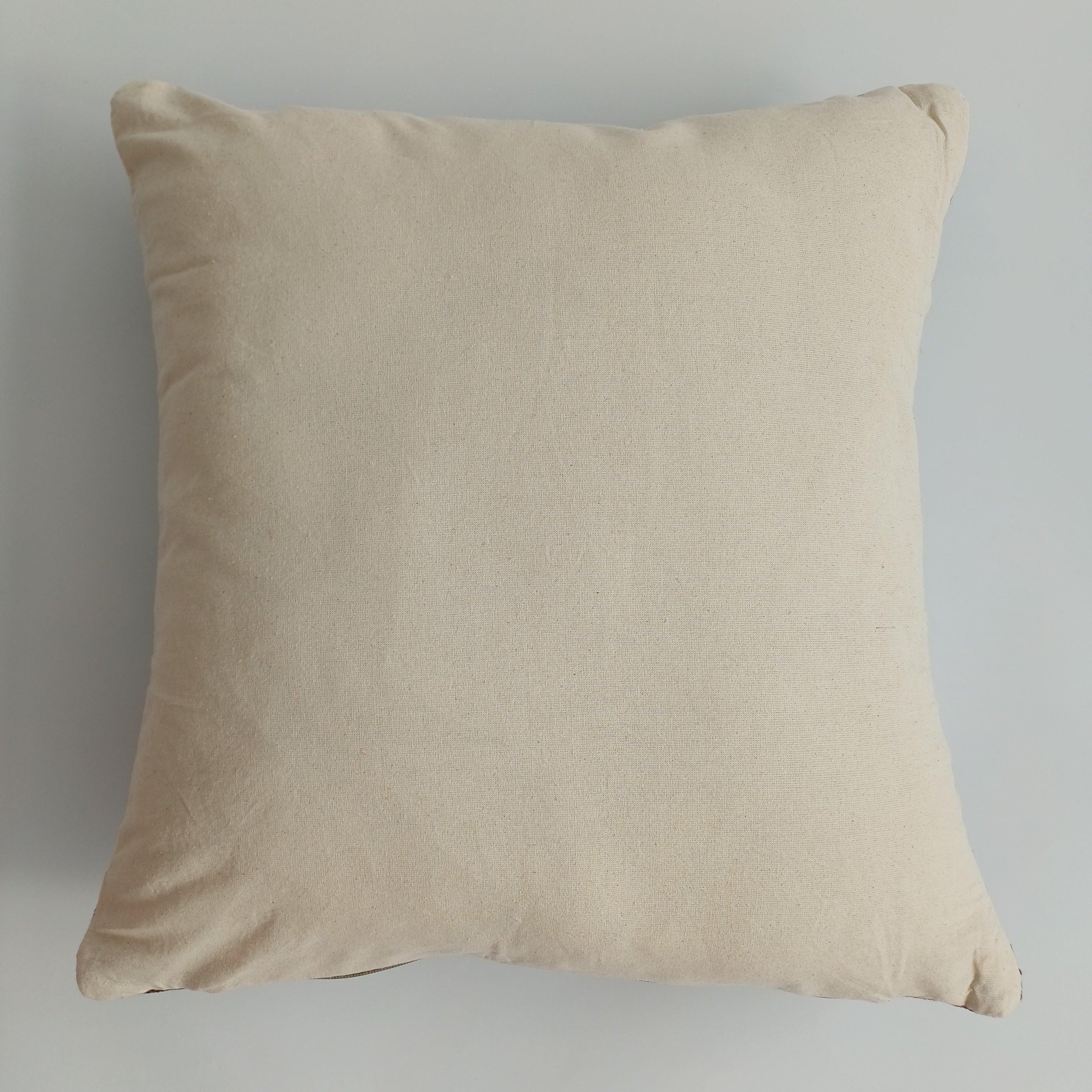 Moroccan Handmade Charcoal Brown Cactus Silk Cushion Cover 20''x20'' / 50x50 CM