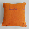 Moroccan Handmade Sunset Orange Cactus Silk Cushion Cover 20''x20'' / 50x50 CM