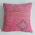 Moroccan Handmade Pink Cactus Silk Cushion Cover 20''x20'' / 50x50 CM