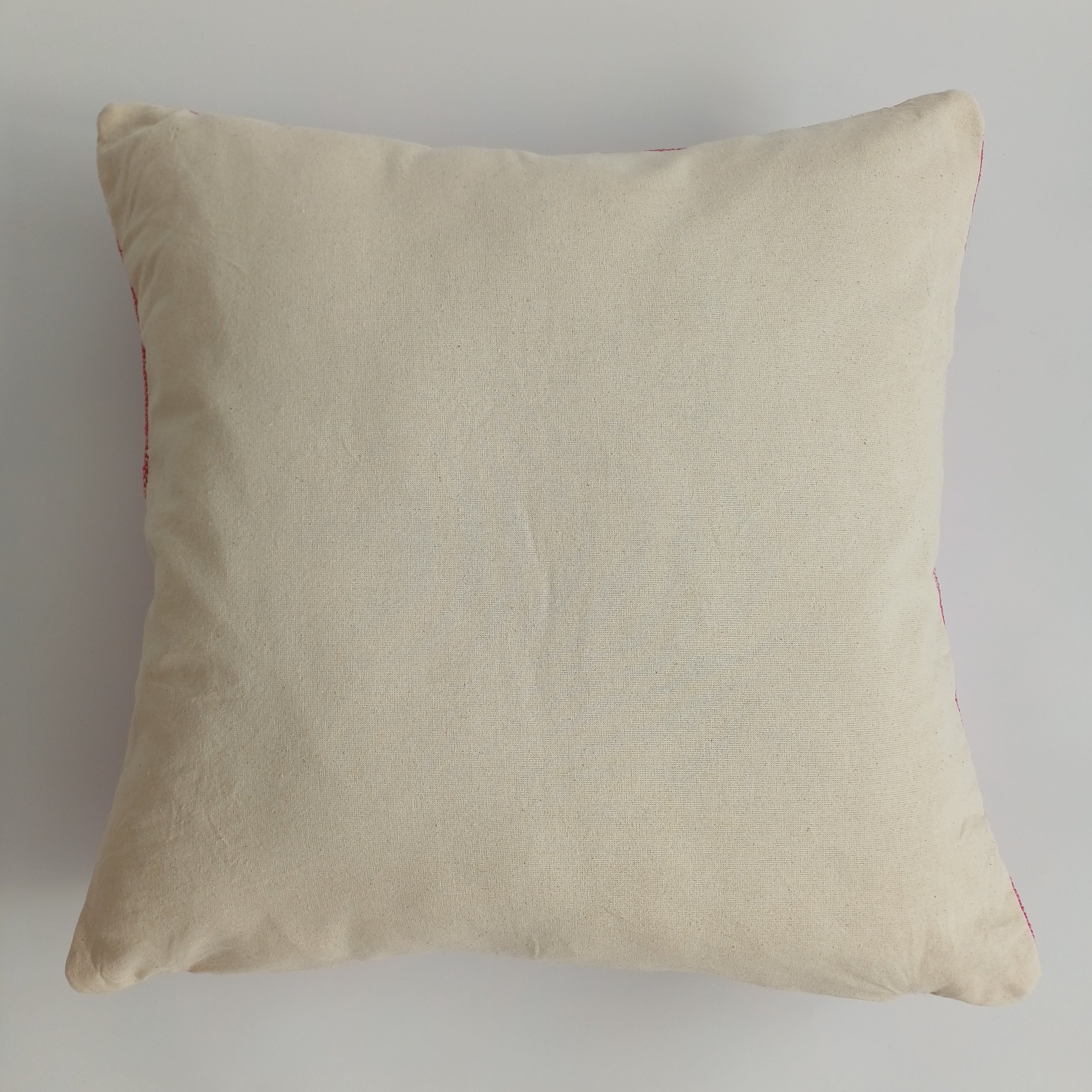 Moroccan Handmade Pink Cactus Silk Cushion Cover 20''x20'' / 50x50 CM