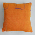 Moroccan Handmade Sunset Orange Cactus Silk Cushion Cover 20''x20'' / 50x50 CM