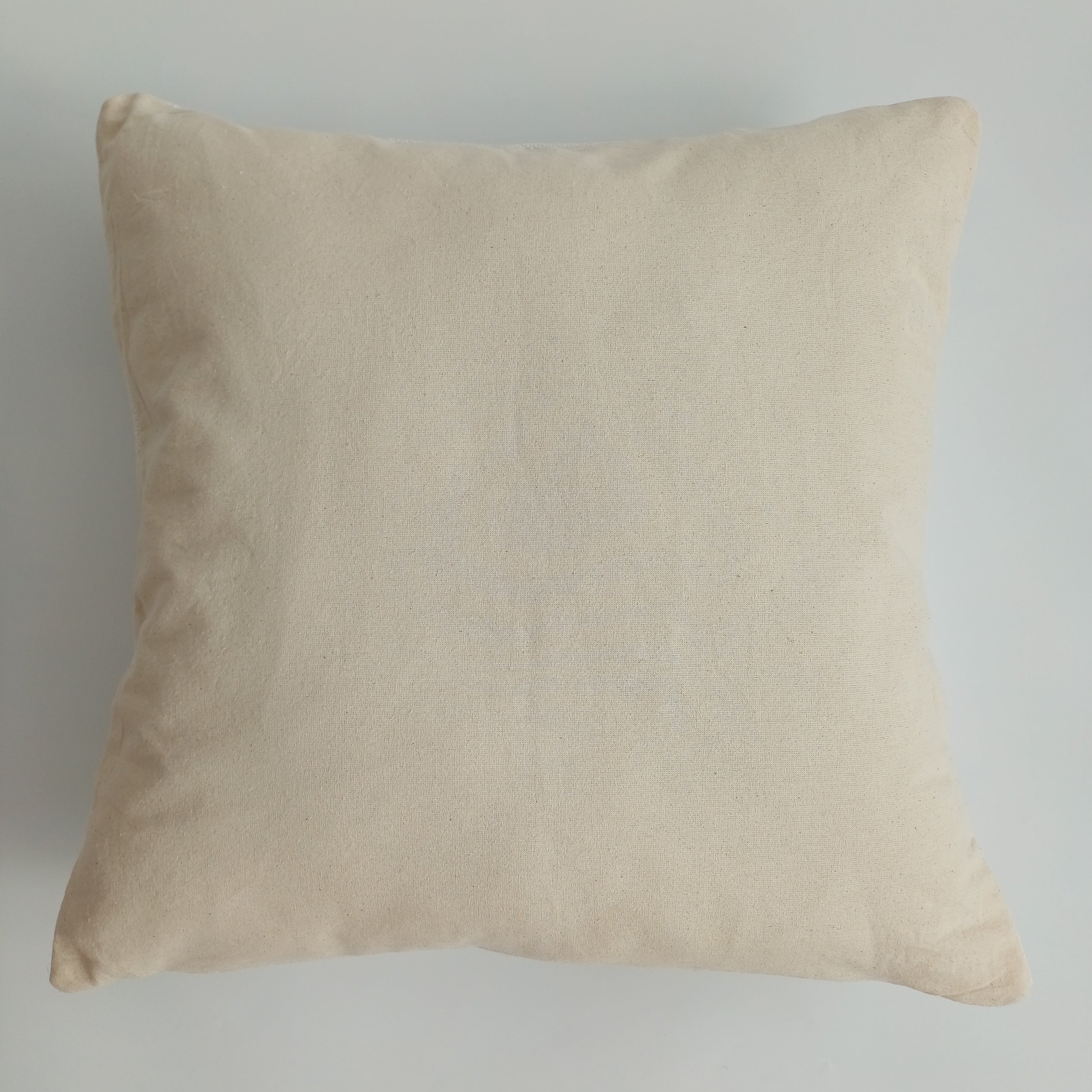 Moroccan Handmade Cream White Cactus Silk Cushion Cover 20''x20'' / 50x50 CM