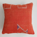 Moroccan Handmade Red Cactus Silk Cushion Cover 20''x20'' / 50x50 CM