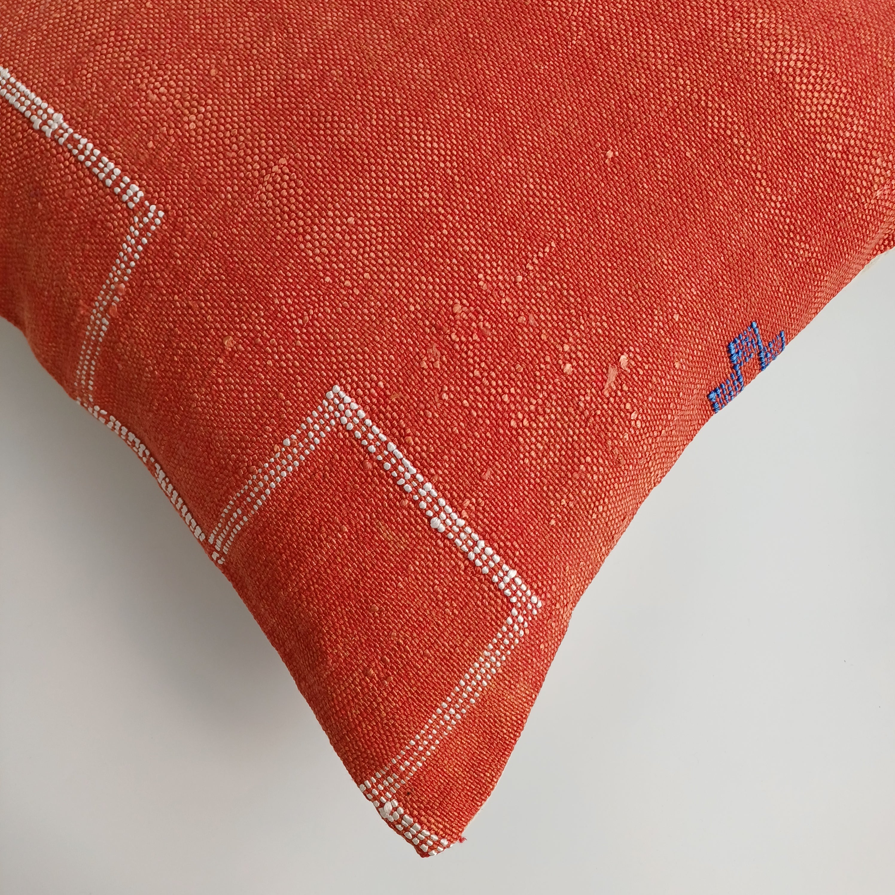 Moroccan Handmade Red Cactus Silk Cushion Cover 20''x20'' / 50x50 CM