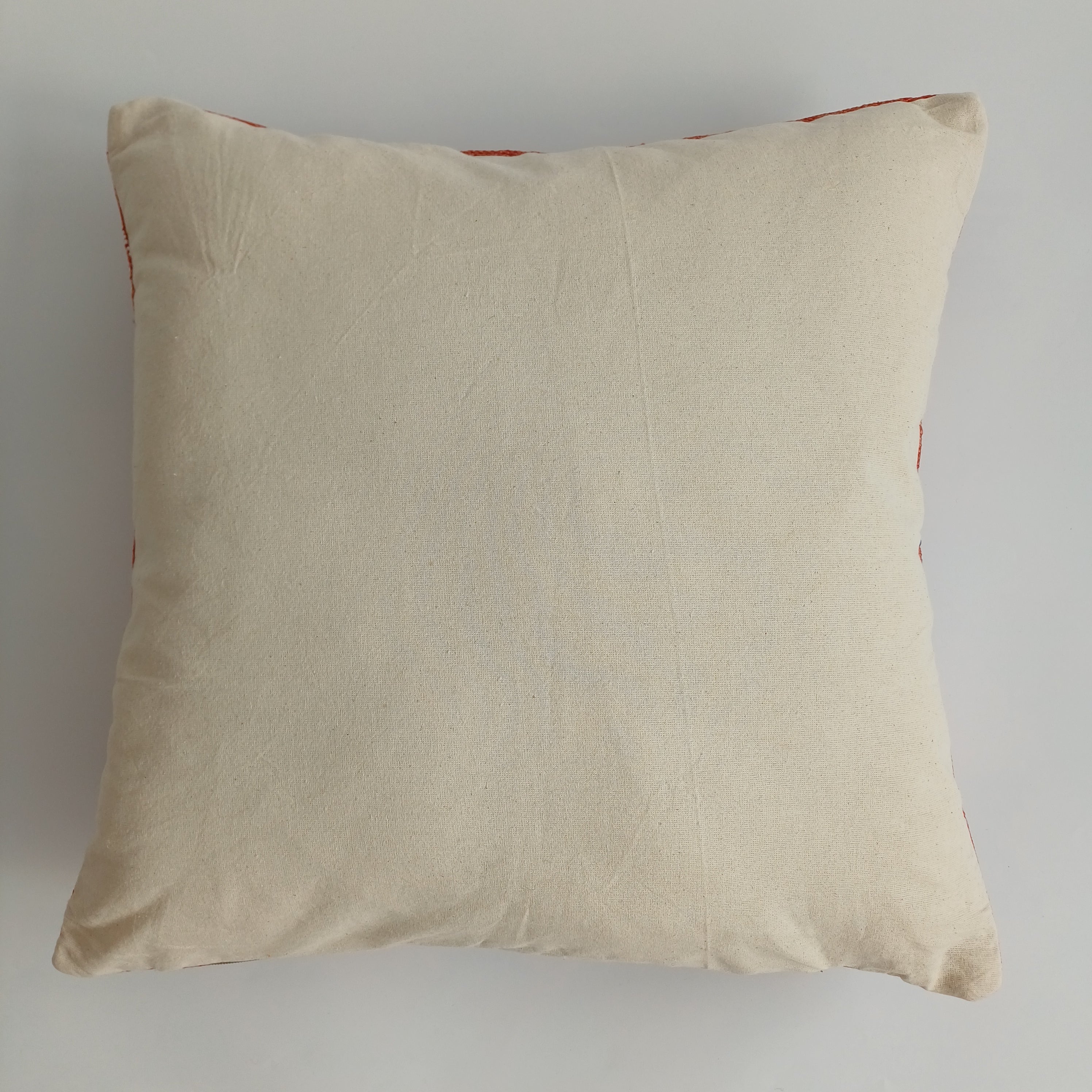 Moroccan Handmade Red Cactus Silk Cushion Cover 20''x20'' / 50x50 CM