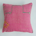Moroccan Handmade Pink Cactus Silk Cushion Cover 20''x20'' / 50x50 CM