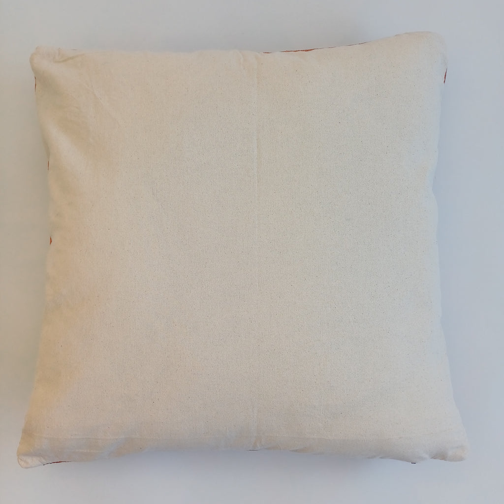Moroccan Handmade Sunset Orange Cactus Silk Cushion Cover 20''x20'' / 50x50 CM