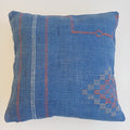 Moroccan Handmade Royal Blue Cactus Silk Cushion Cover 20''x20'' / 50x50 CM