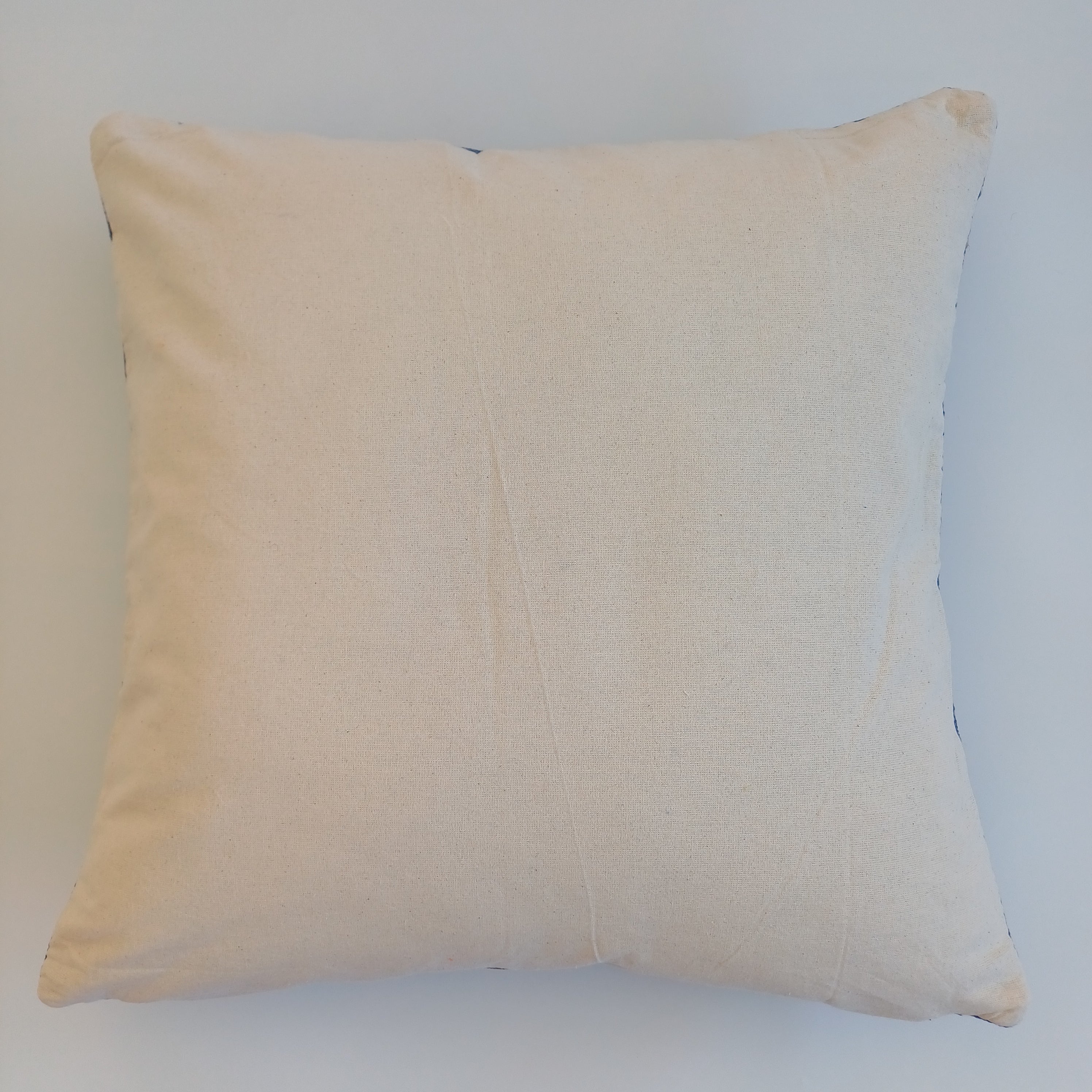 Moroccan Handmade Royal Blue Cactus Silk Cushion Cover 20''x20'' / 50x50 CM
