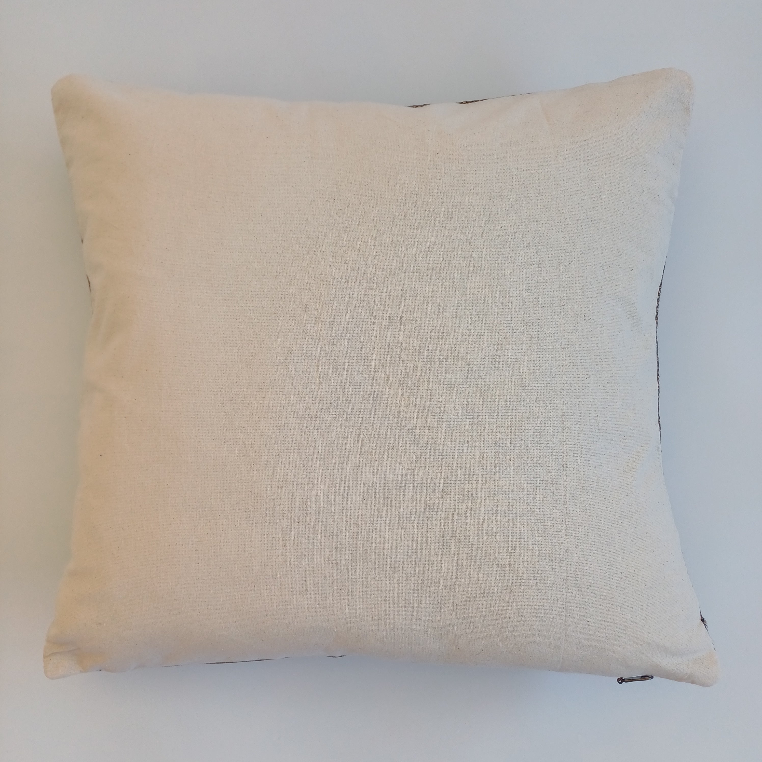 Moroccan Handmade Charcoal Brown Cactus Silk Cushion Cover 20''x20'' / 50x50 CM