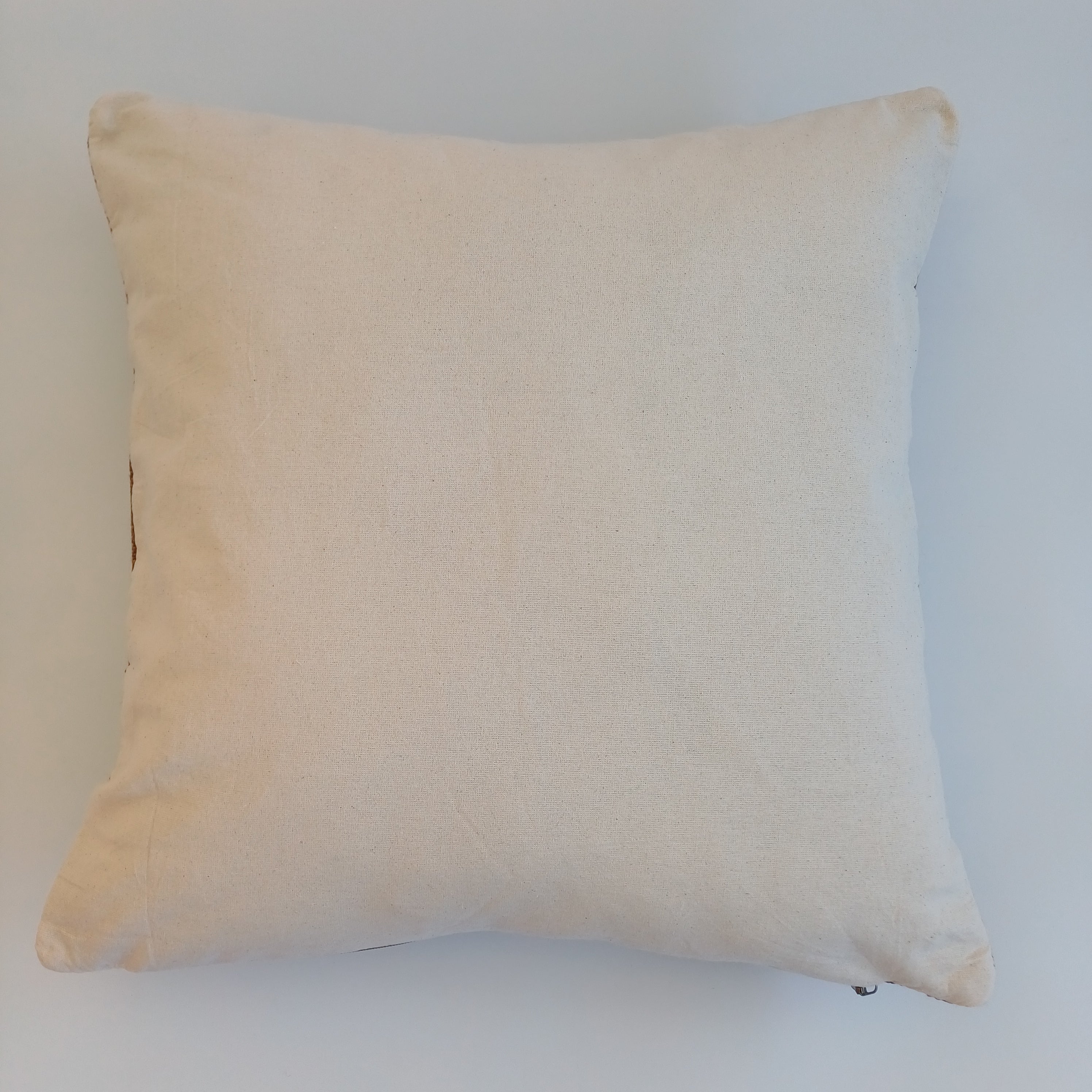 Moroccan Handmade Charcoal Brown Cactus Silk Cushion Cover 20''x20'' / 50x50 CM