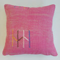 Moroccan Handmade Pink Cactus Silk Cushion Cover 20''x20'' / 50x50 CM