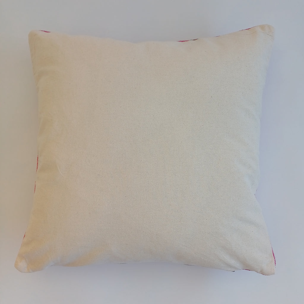 Moroccan Handmade Pink Cactus Silk Cushion Cover 20''x20'' / 50x50 CM