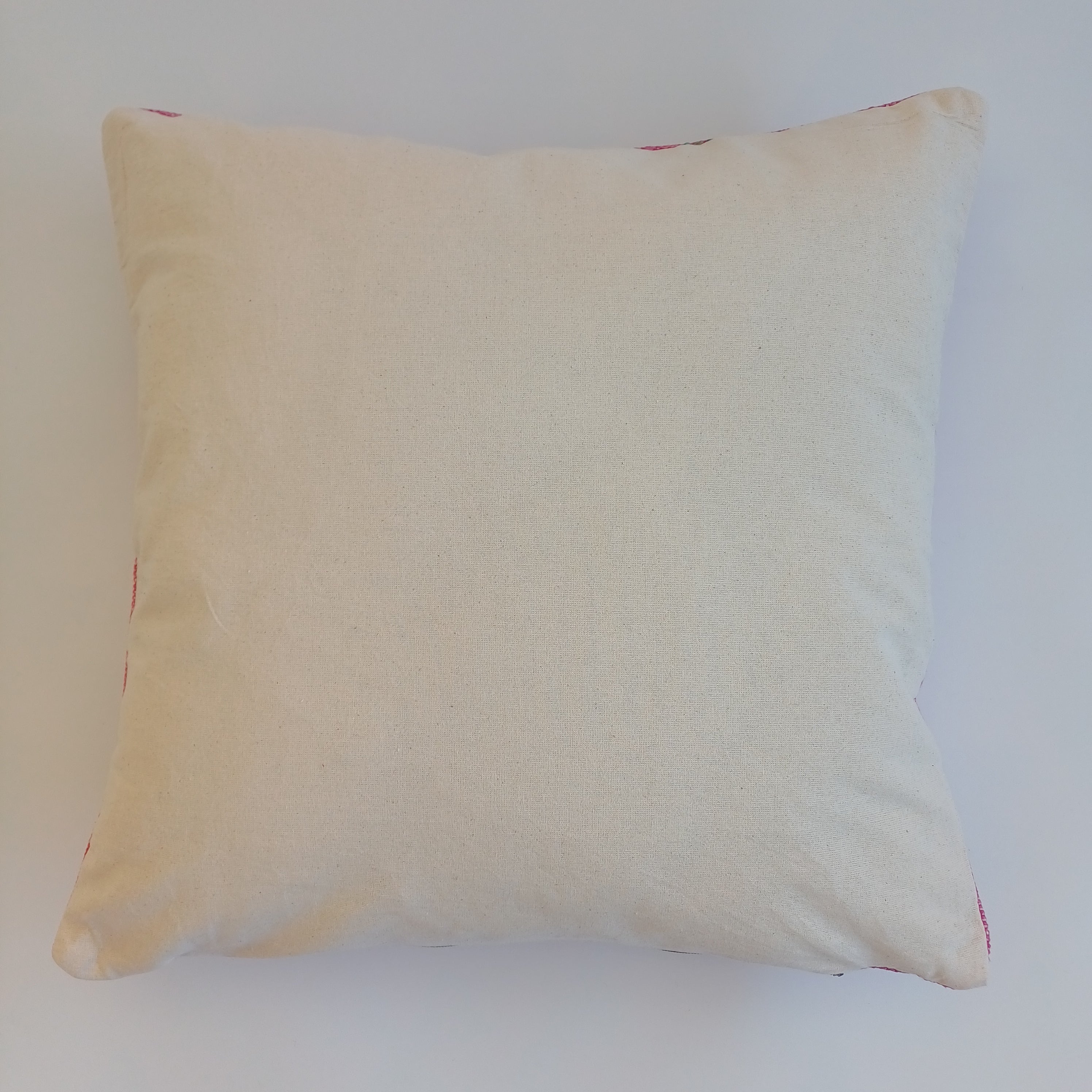 Moroccan Handmade Pink Cactus Silk Cushion Cover 20''x20'' / 50x50 CM