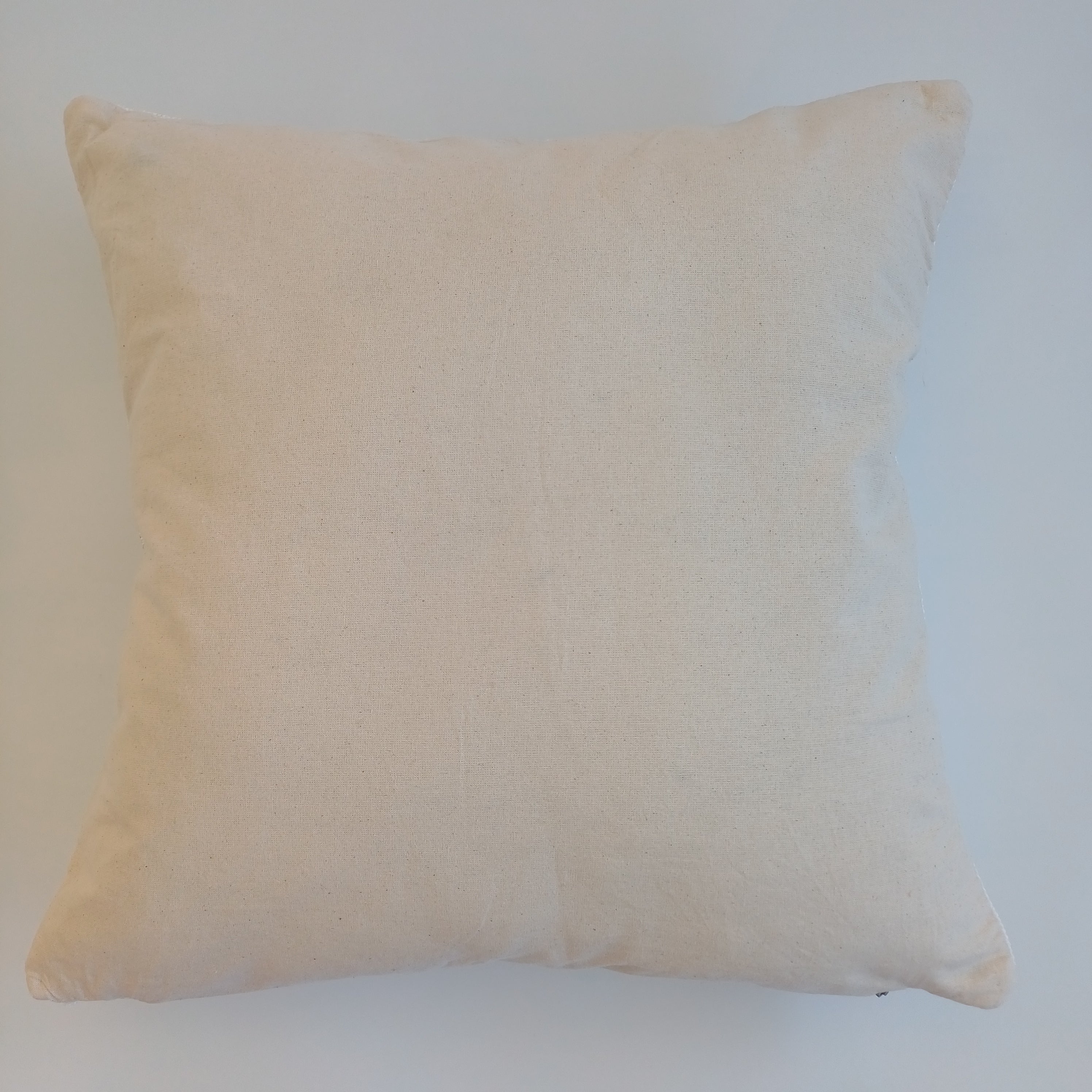 Moroccan Handmade Cream White Cactus Silk Cushion Cover 20''x20'' / 50x50 CM