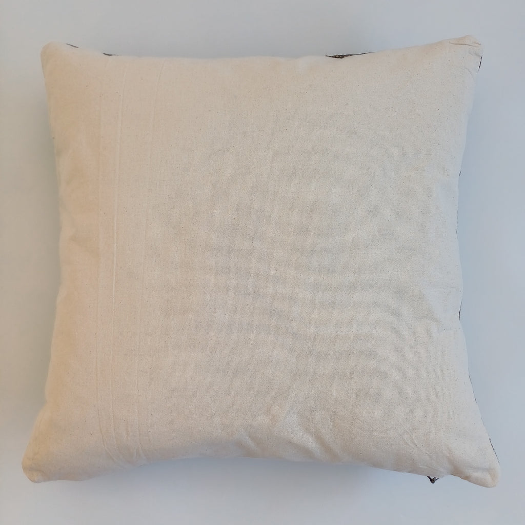Moroccan Handmade Charcoal Brown Cactus Silk Cushion Cover 20''x20'' / 50x50 CM