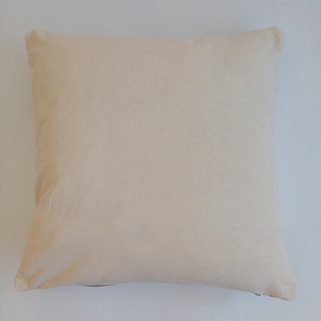 Moroccan Handmade Cream White Cactus Silk Cushion Cover 20''x20'' / 50x50 CM