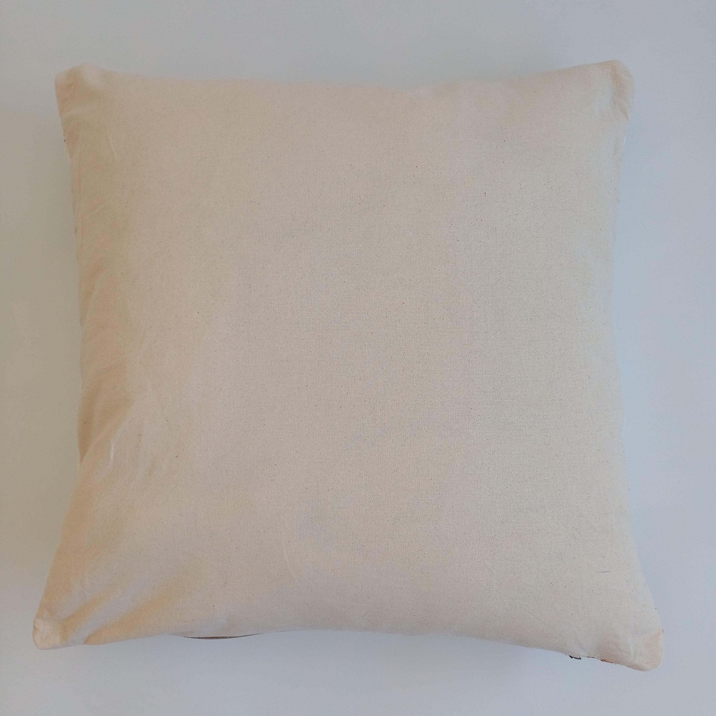 Moroccan Handmade Cream White Cactus Silk Cushion Cover 20''x20'' / 50x50 CM