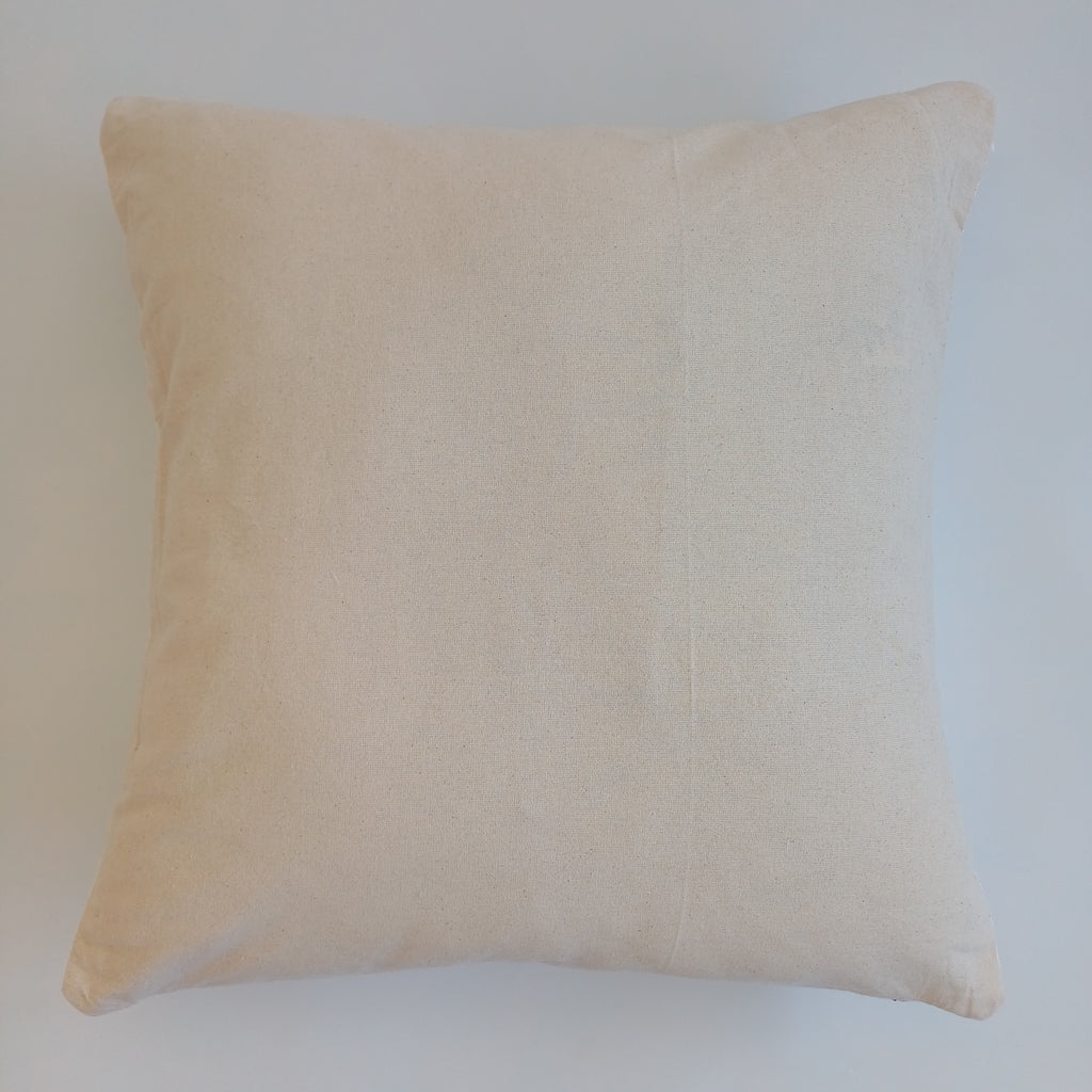 Moroccan Handmade Cream White Cactus Silk Cushion Cover 20''x20'' / 50x50 CM
