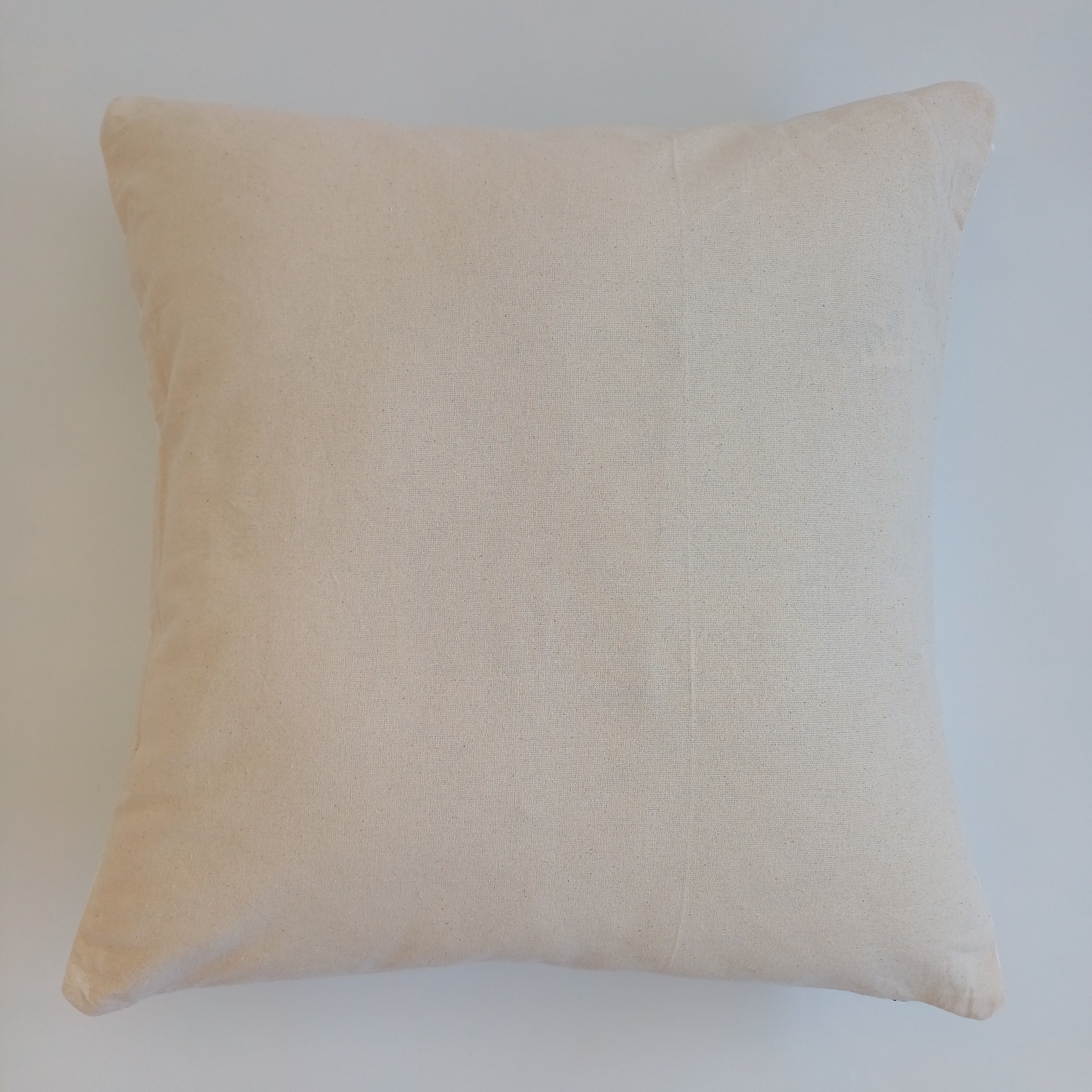 Moroccan Handmade Cream White Cactus Silk Cushion Cover 20''x20'' / 50x50 CM