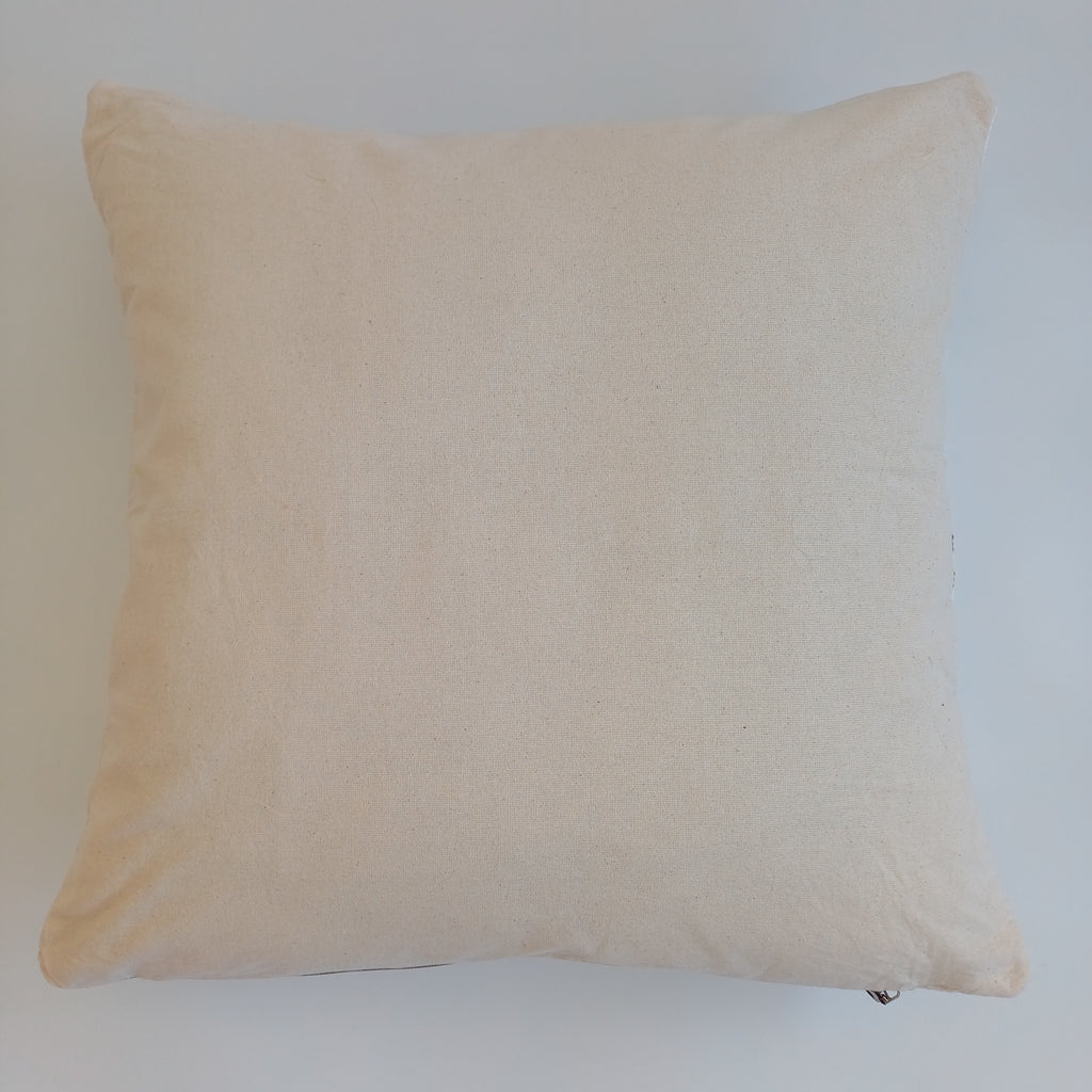 Moroccan Handmade Cream White Cactus Silk Cushion Cover 20''x20'' / 50x50 CM