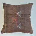 Moroccan Handmade Charcoal Brown Cactus Silk Cushion Cover 20''x20'' / 50x50 CM