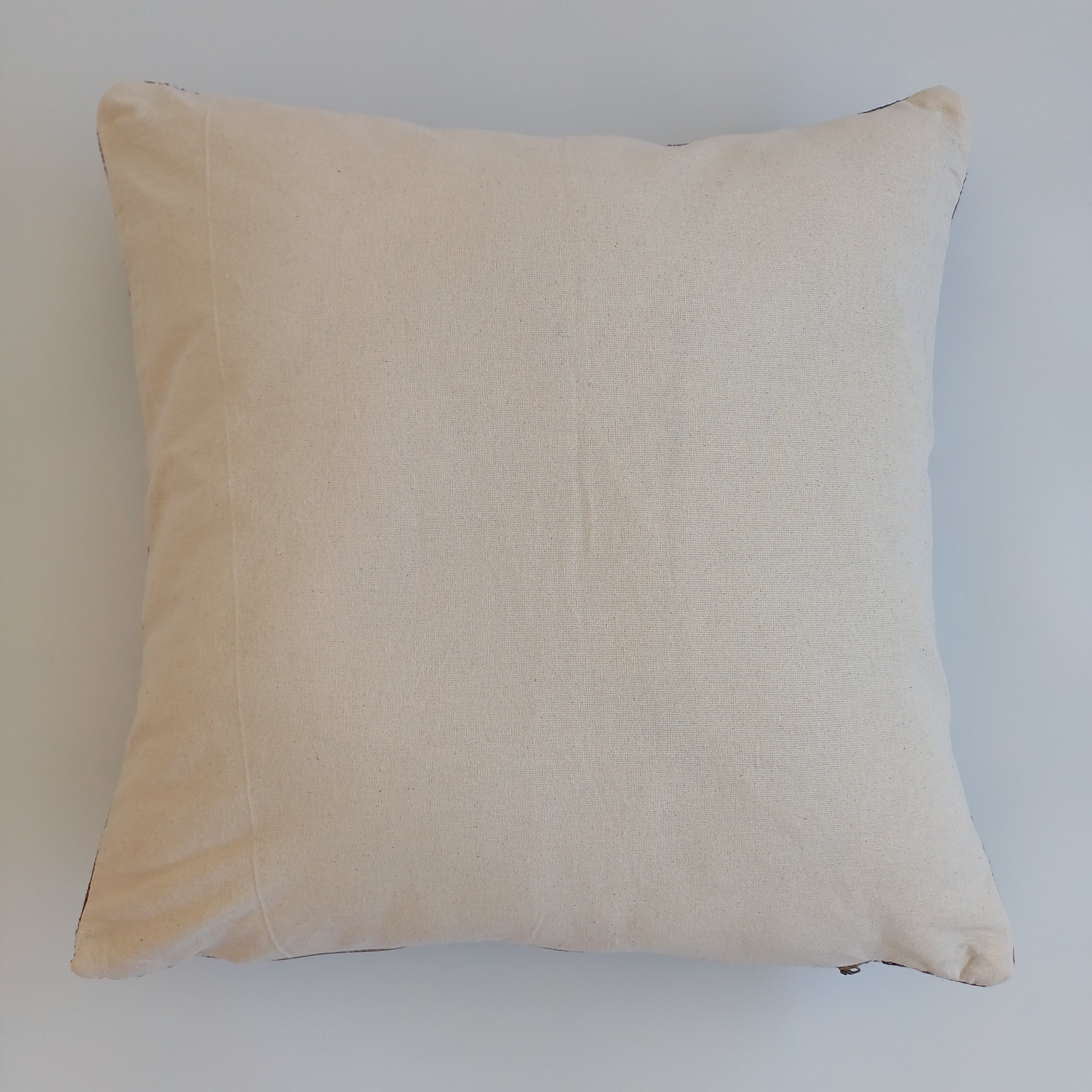 Moroccan Handmade Charcoal Brown Cactus Silk Cushion Cover 20''x20'' / 50x50 CM