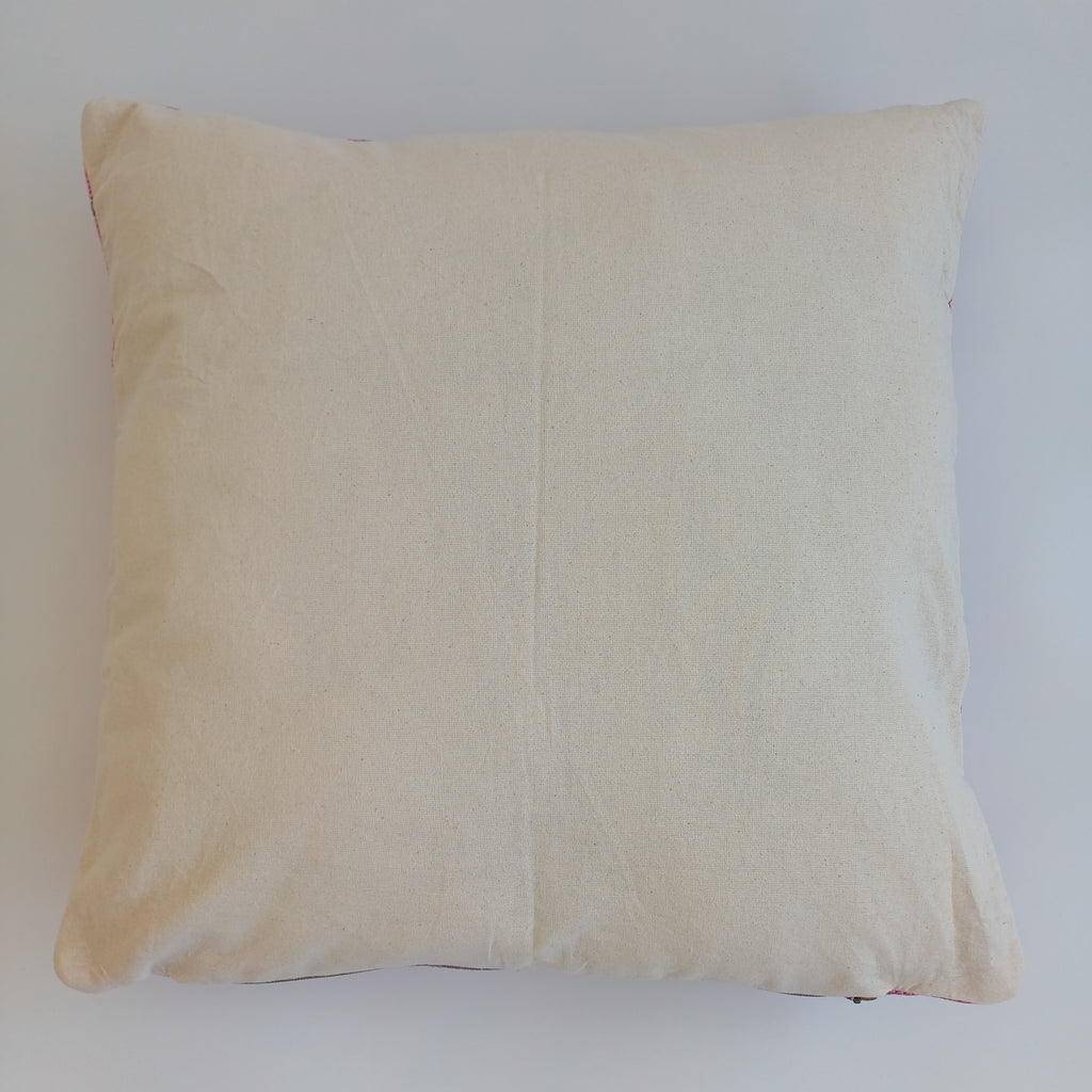 Moroccan Handmade Pink Cactus Silk Cushion Cover 20''x20'' / 50x50 CM