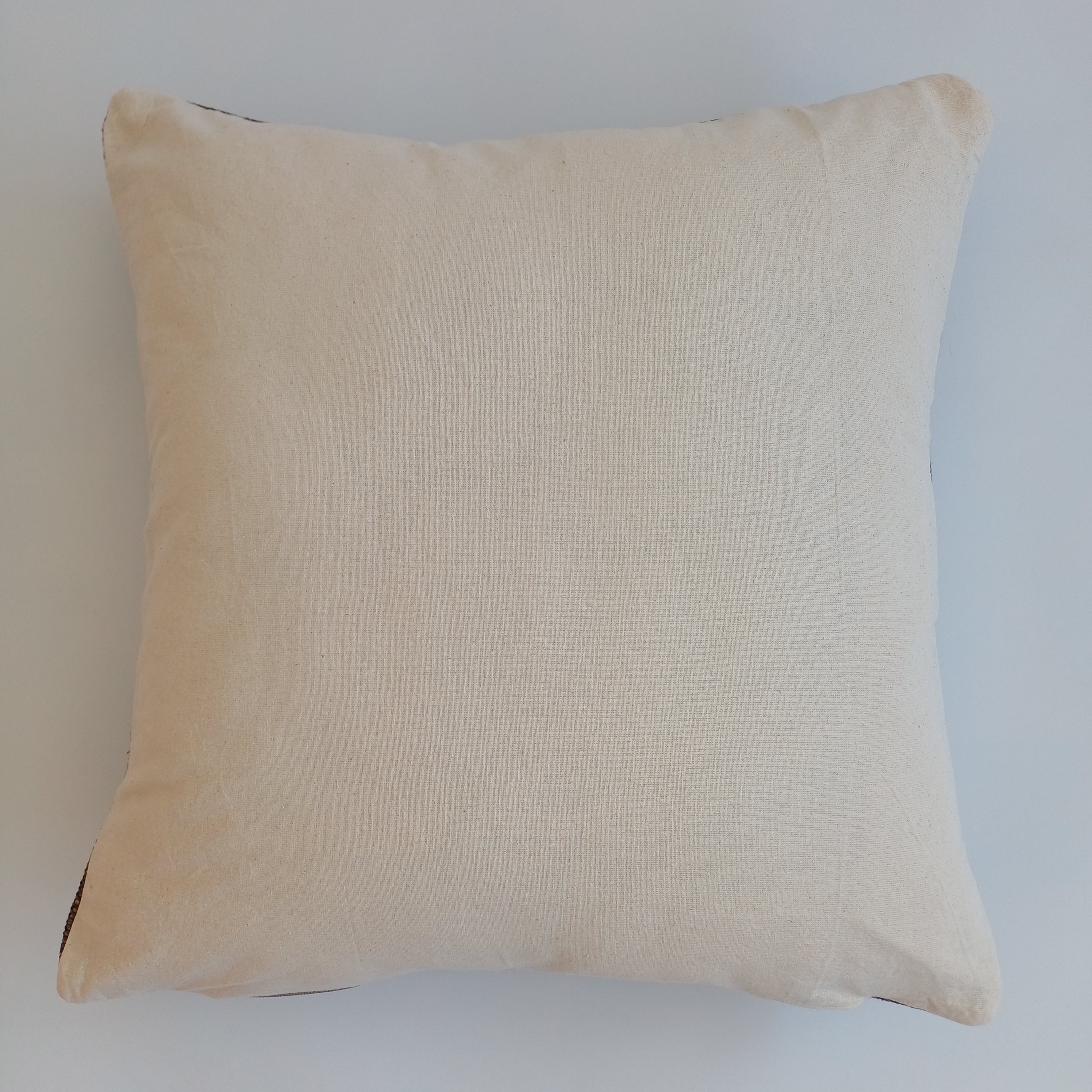 Moroccan Handmade Charcoal Brown Cactus Silk Cushion Cover 19''x19'' / 47x47 CM
