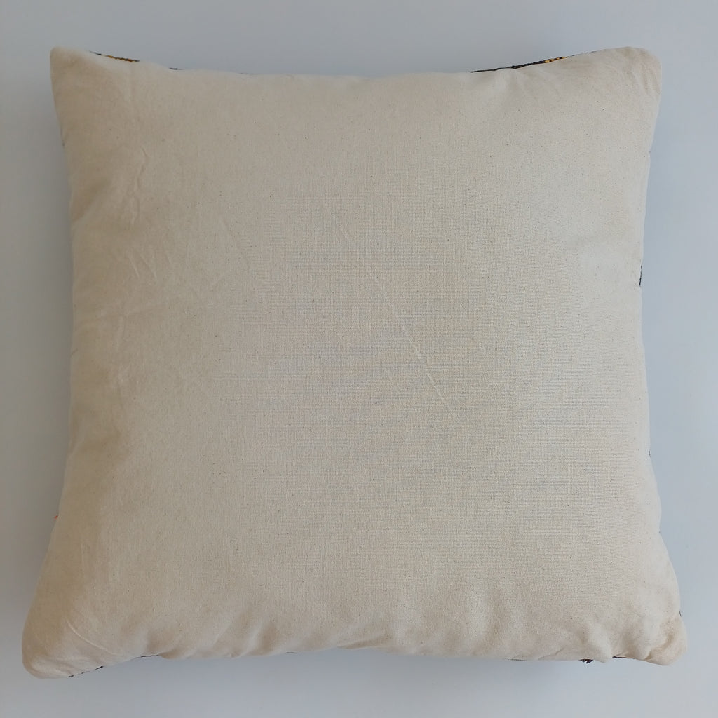Moroccan Handmade Charcoal Brown Cactus Silk Cushion Cover 20''x20'' / 50x50 CM