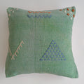 Moroccan Handmade Sage Green Cactus Silk Cushion Cover 20''x20'' / 50x50 CM