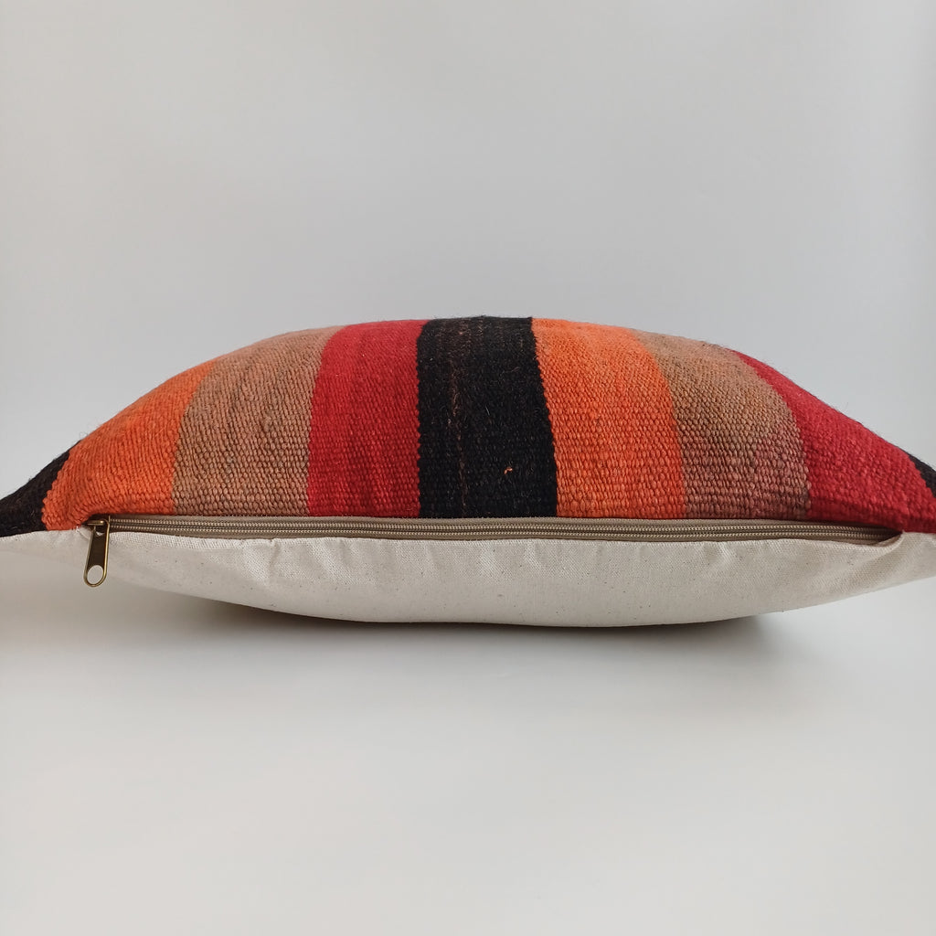 Moroccan Handmade Multicoloured Rug Cushion Cover 20''x20'' / 50x50 CM