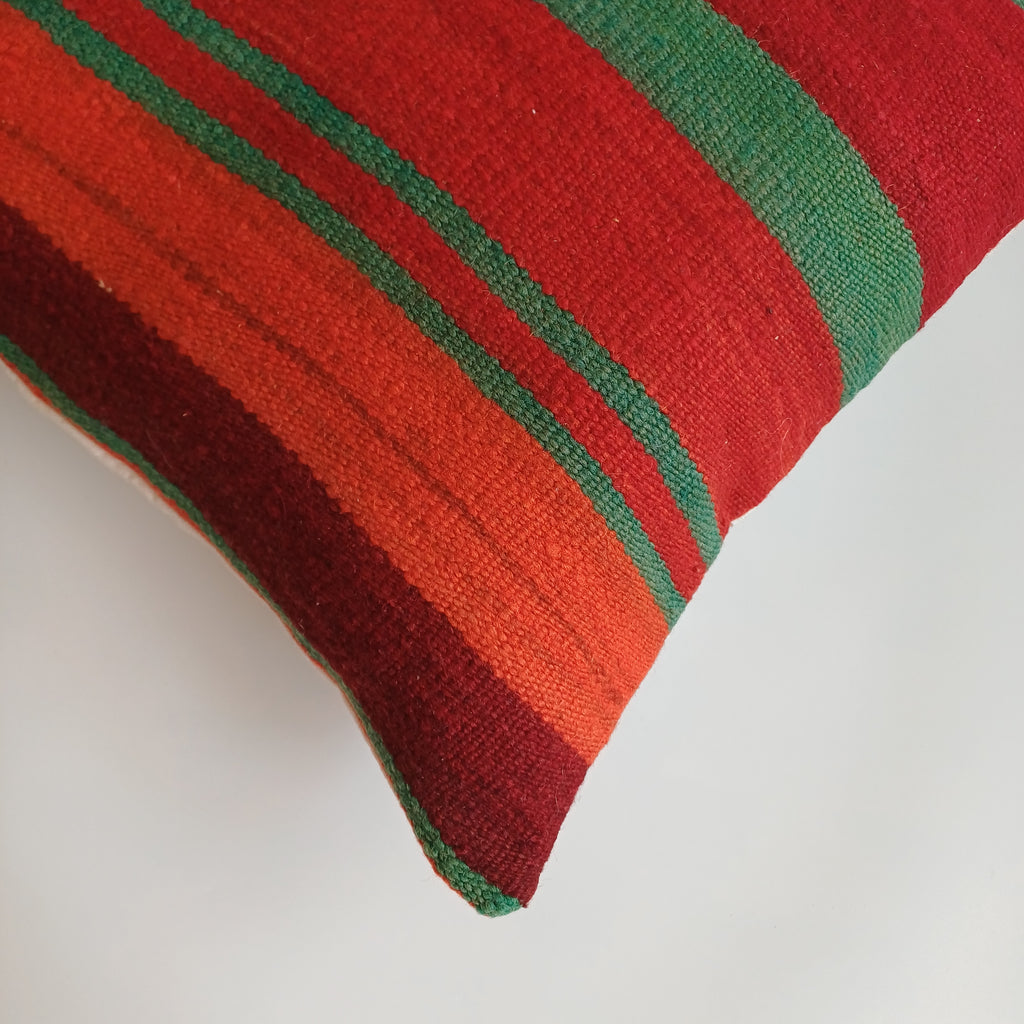 Moroccan Handmade Multicoloured Rug Cushion Cover 20''x20'' / 50x50 CM