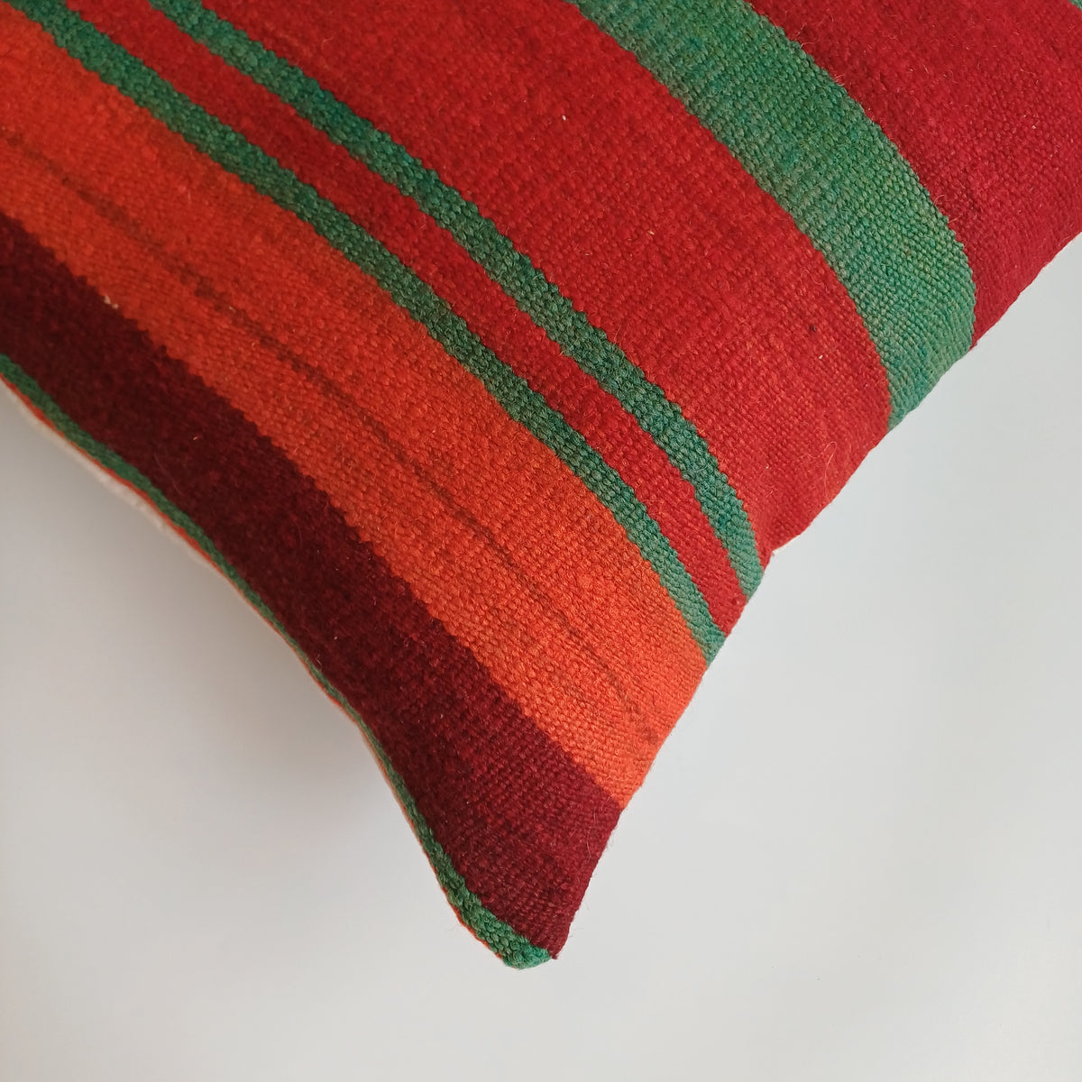 Moroccan Handmade Multicoloured Rug Cushion Cover 20''x20'' / 50x50 CM