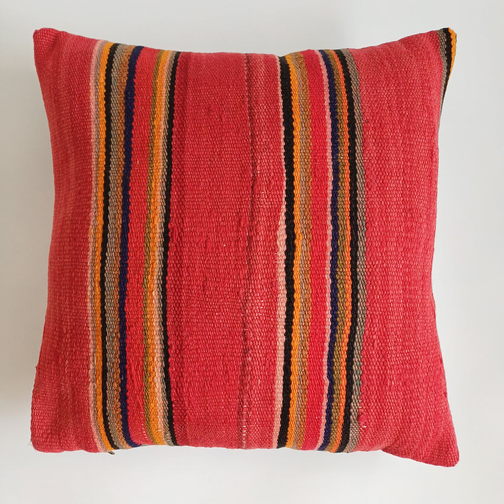 Moroccan Handmade Multicoloured Rug Cushion Cover 20''x20'' / 50x50 CM