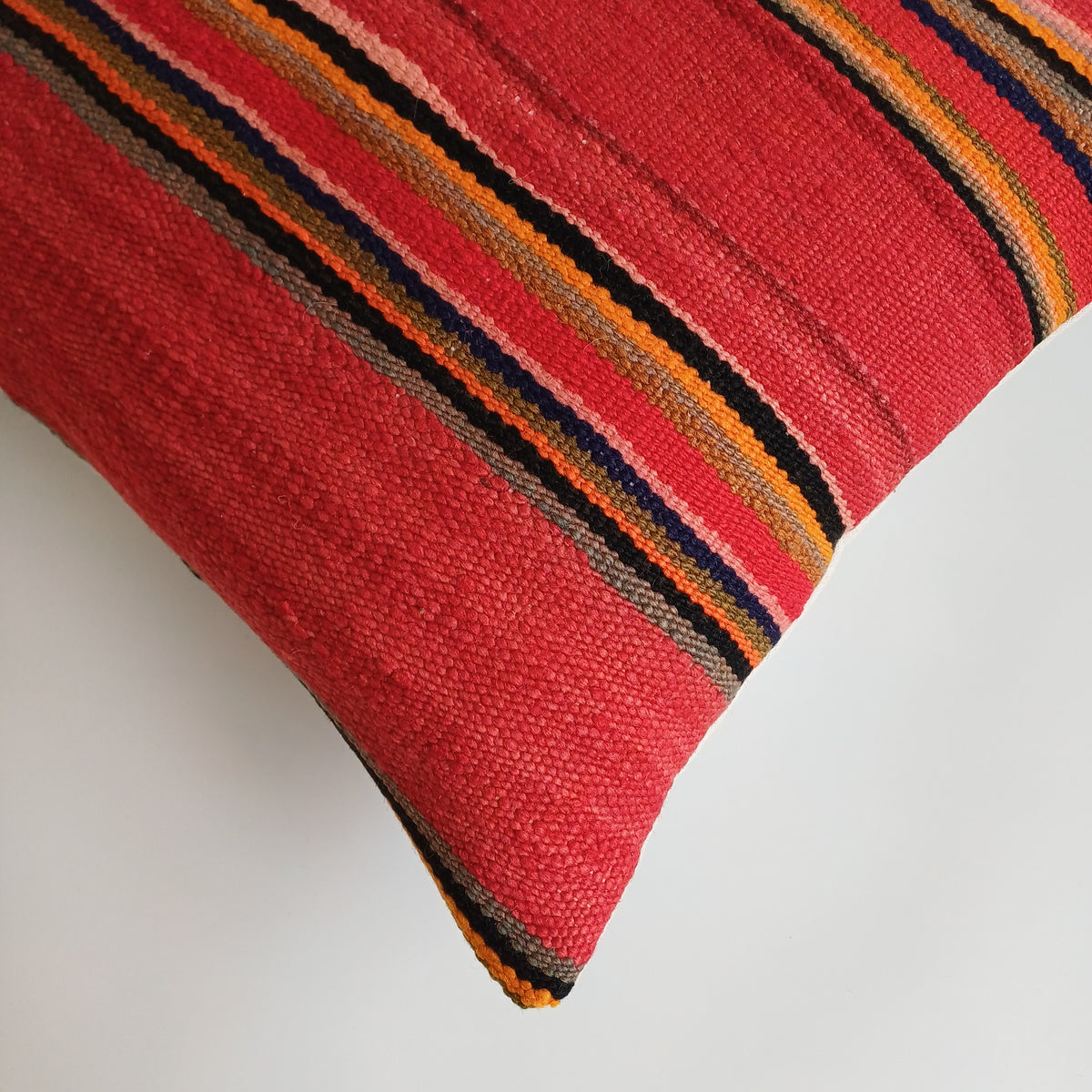 Moroccan Handmade Multicoloured Rug Cushion Cover 20''x20'' / 50x50 CM