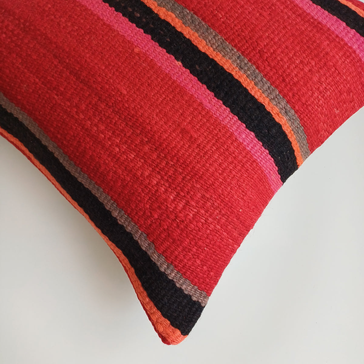 Moroccan Handmade Multicoloured Rug Cushion Cover 20''x20'' / 50x50 CM