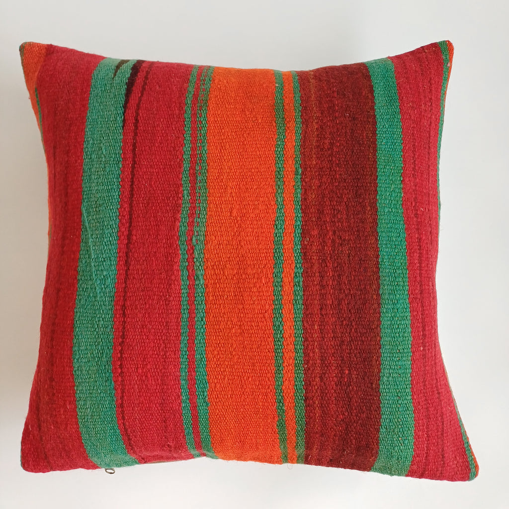 Moroccan Handmade Multicoloured Rug Cushion Cover 20''x20'' / 50x50 CM