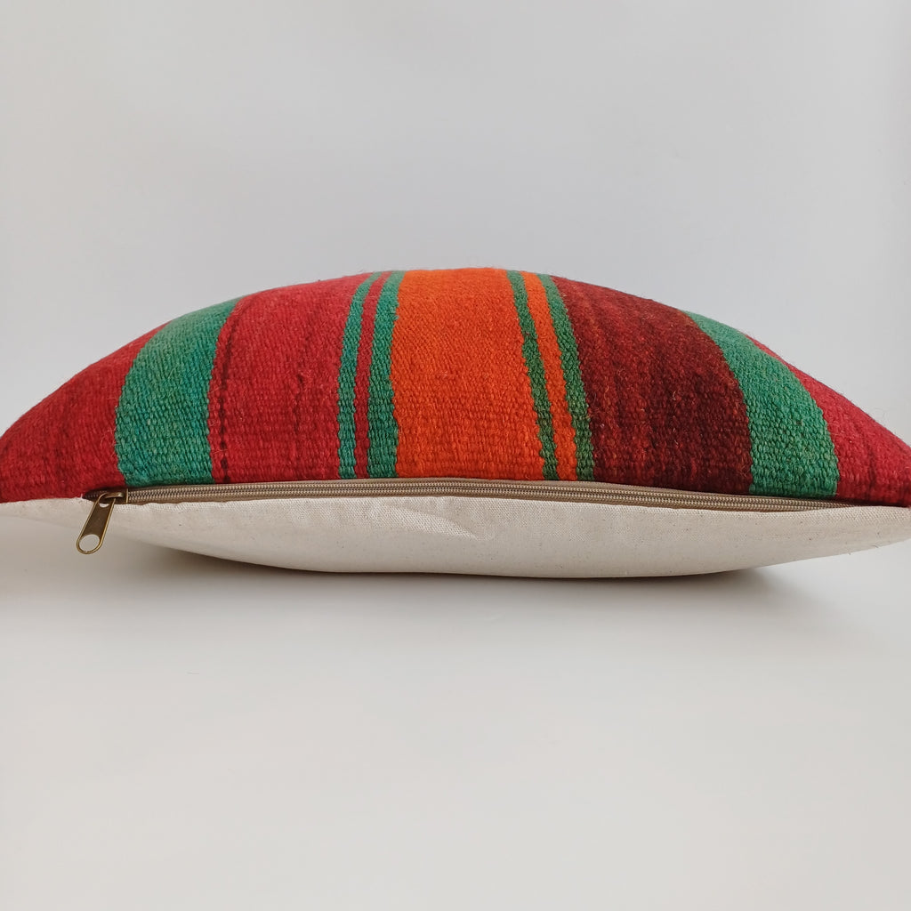 Moroccan Handmade Multicoloured Rug Cushion Cover 20''x20'' / 50x50 CM